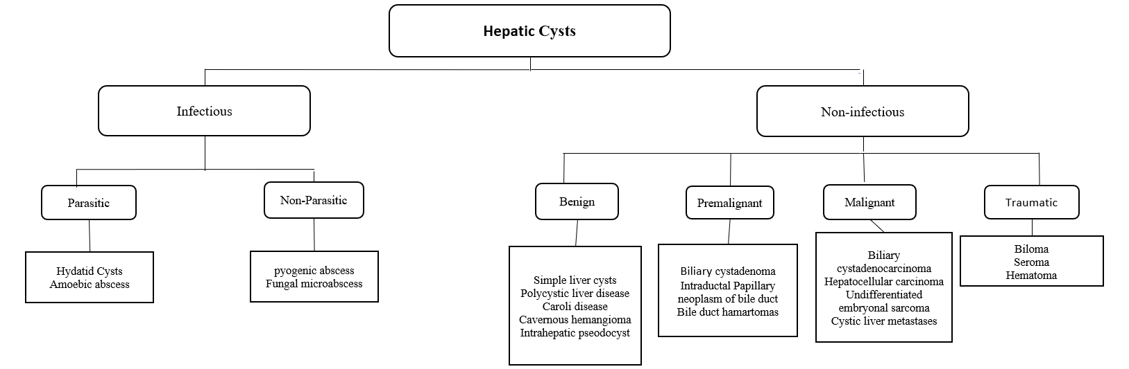 Hepatic Cysts Flow Diagram