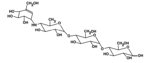 <p>Acarbose Chemical Structure</p>